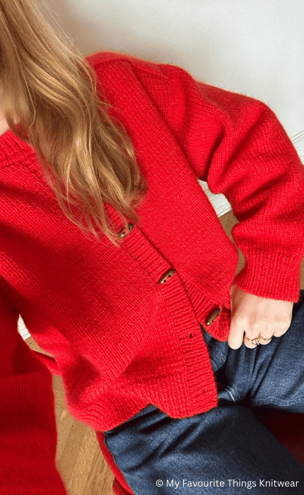 Cardigan No. 9 - THE MERRY MERINO 110 & SILKY KID RMS - Strickpaket
