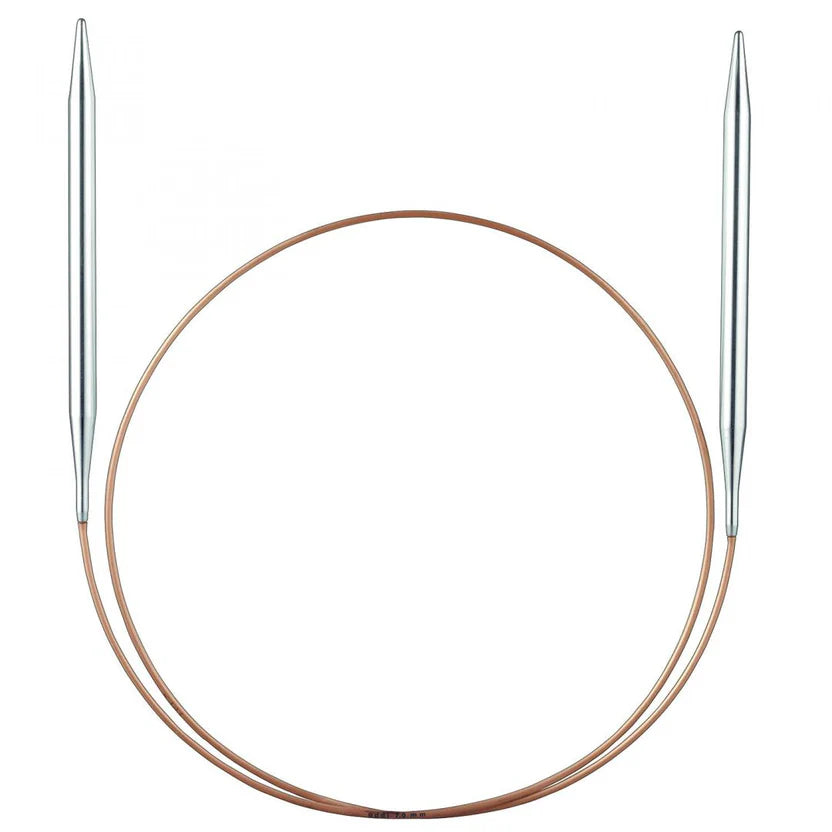 addiClassic Rundstricknadeln mit Messingspitze und Goldseil (9mm - 60cm)