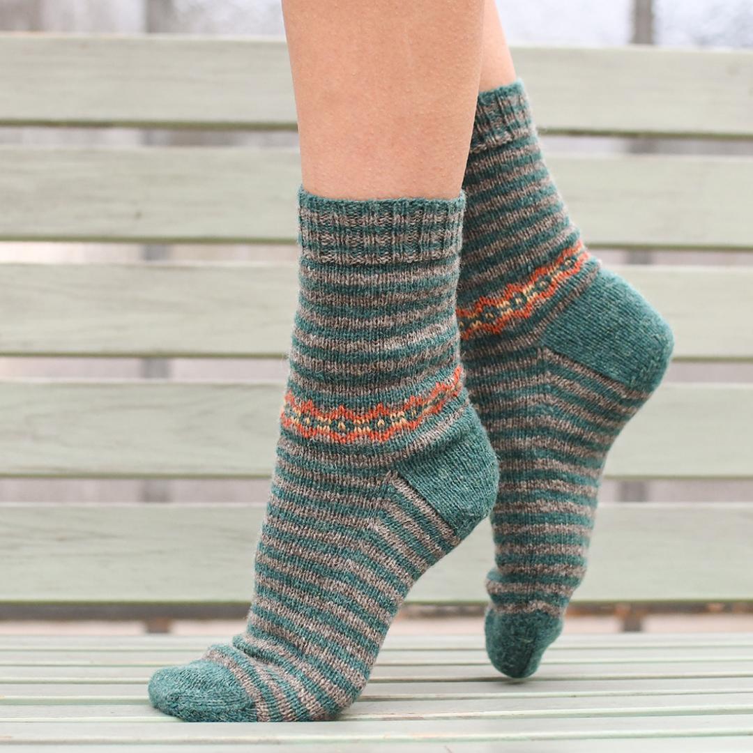 Smilla Socks - ORGANIC SHETLAND GOTS - Knitting Kit