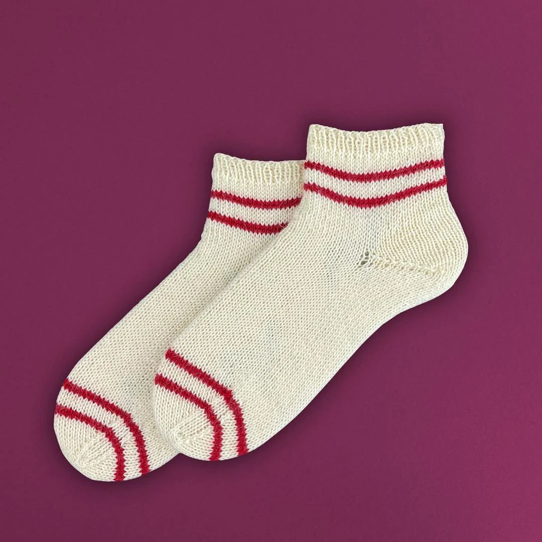 Poppy Sneaker Socks - EDELWEISS ALPAKA 4-PLY - Knitting Kit (2 Designs)