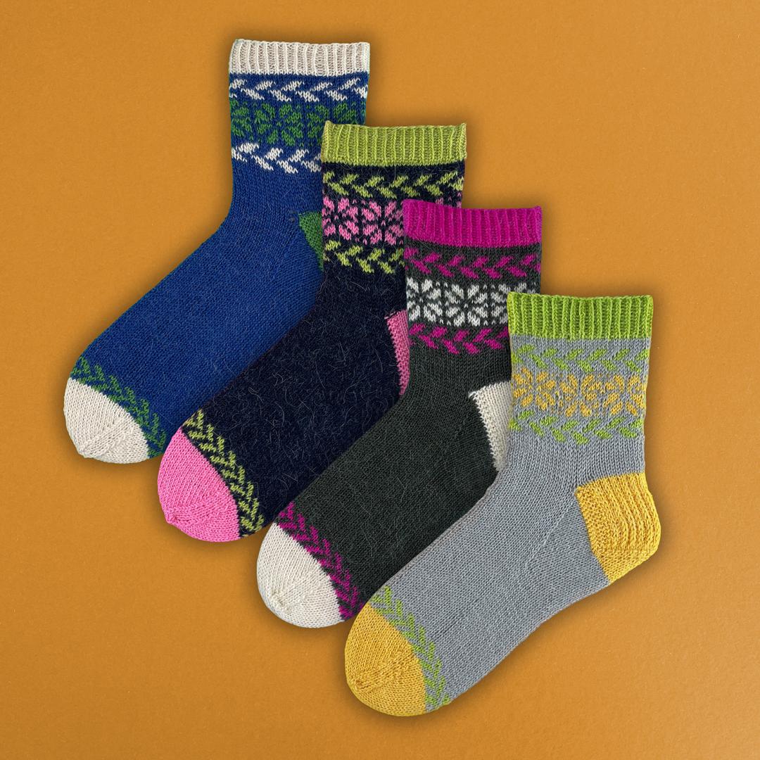 Primavera Socken - EDELWEISS ALPAKA 4-FACH - Strickpaket
