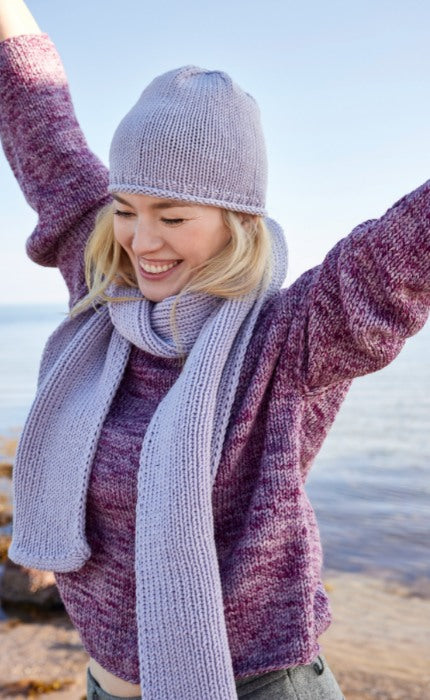 Mütze mit Rippenbund - COOL WOOL SUPERBIG - Strickpaket