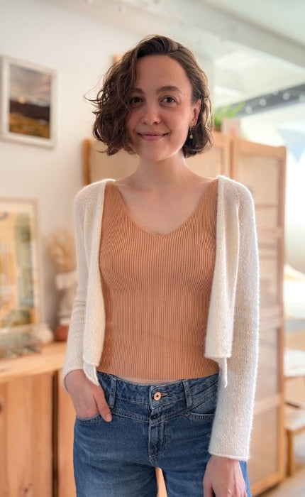 My Love Story Wrap Cardigan - CASHMERE & SILK - OONIQUE BRIDAL Knitting Kit