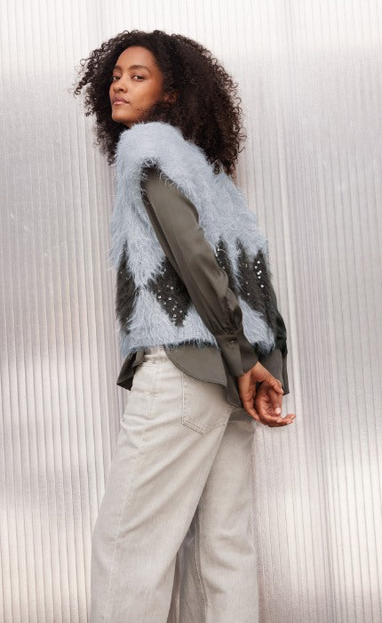 Weste mit Rauten - ECOPUNO & BASTA & COSMO - Strickpaket