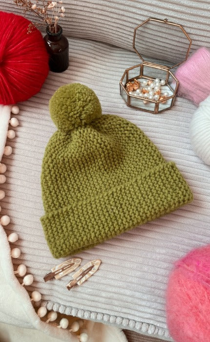 New Beginnings Mütze - Anfänger Strickset mit Videotutorial