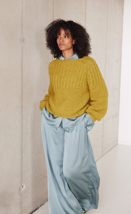 Top-Down Raglansweater - ALPACA AIR II - Strickpaket