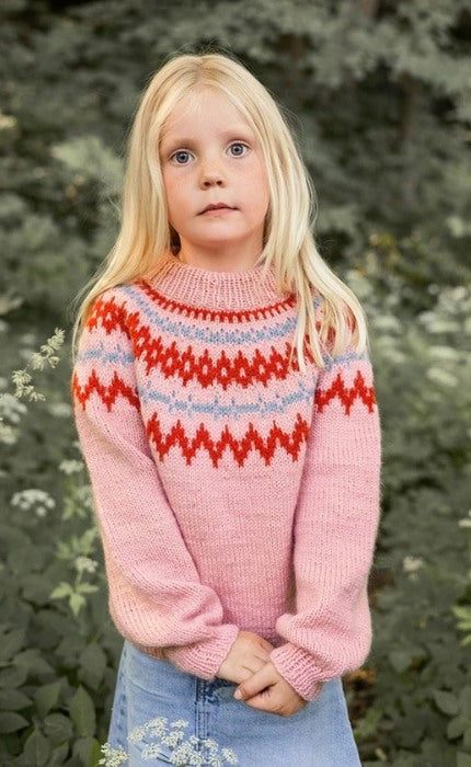 Polar-Light Kinderpullover Nr. 2 - ALPAKKA ULL - Strickpaket