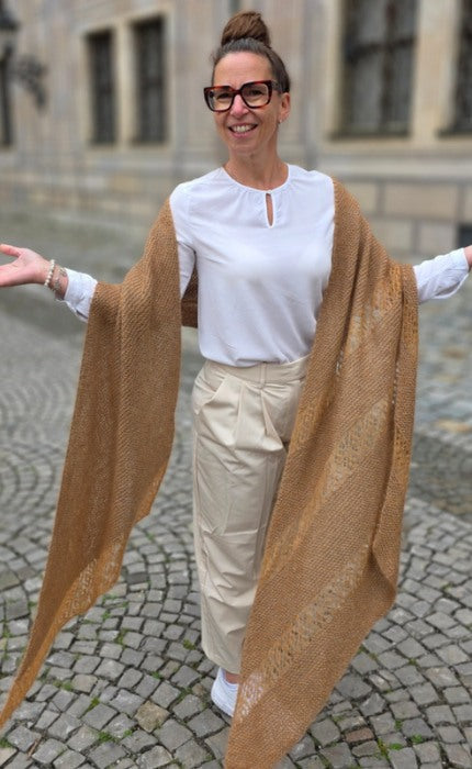 Schal Elua - BABYALPAKKA LACE & SILKY KID - Strickpaket