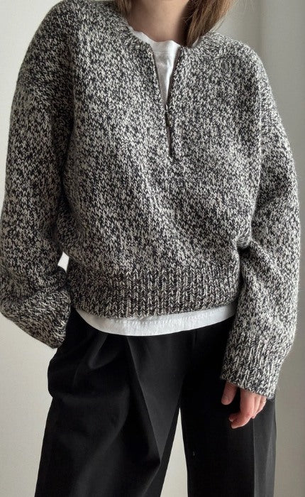 Luna Zip Sweater Einfarbig - PEER GYNT & TYNN SILK MOHAIR - Strickpaket