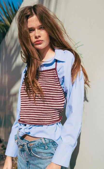 West Wrap A - MANDARIN PETIT & TYNN LINE - Strickpaket