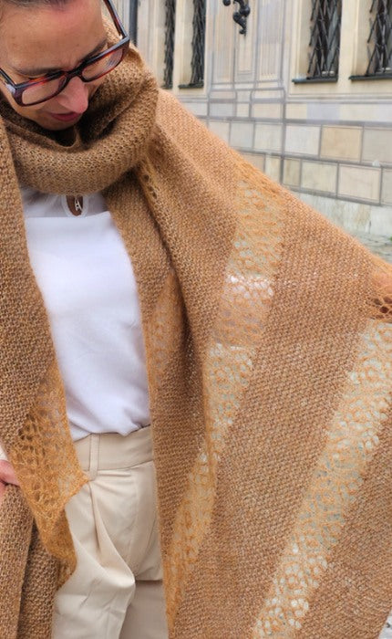 Schal Elua - BABYALPAKKA LACE & SILKY KID - Strickpaket