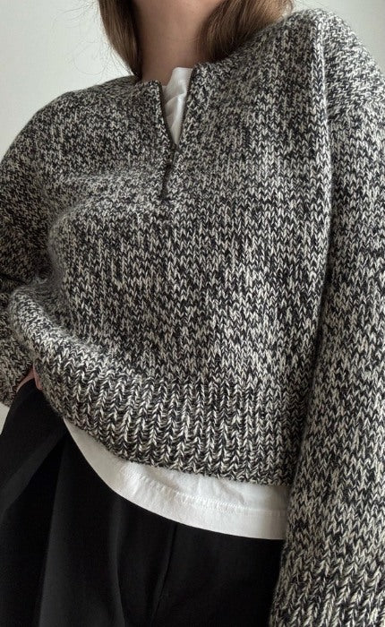 Luna Zip Sweater Einfarbig - PEER GYNT & TYNN SILK MOHAIR - Strickpaket