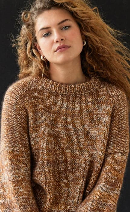 Top Down Pullover - ECOPUNO & SILKHAIR - Strickset von LANA GROSSA jetzt online kaufen bei OONIQUE