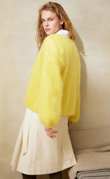 Facile Cardigan Nr. 1 - BALLERINA CHUNKY MOHAIR - Strickpaket