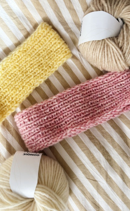 New Beginnings Stirnband - OONIQUE CHUNKY - Anfänger Strickset mit Videotutorial
