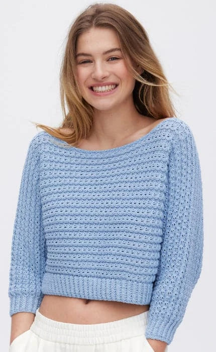 Kurzer Pullover - PROMESSA - Strickset