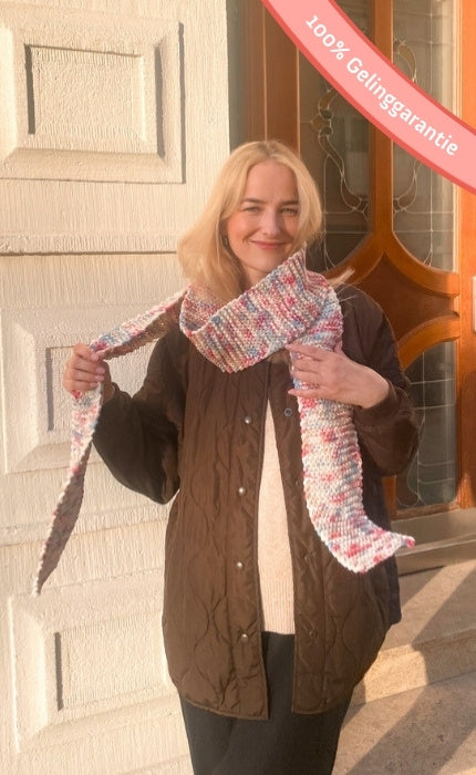 New Beginnings Schal - VEGAN Edition - Anfänger Strickset mit Videotutorial