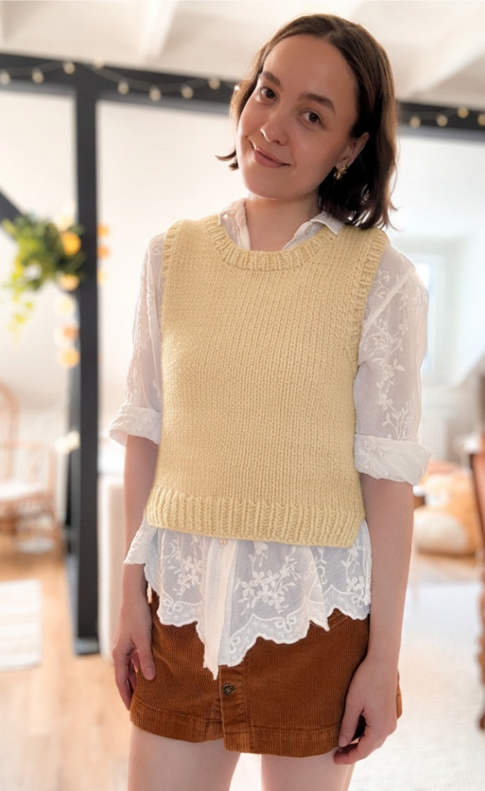 New Beginnings Sweater - Beginner Knitting Kit with Video Tutorial