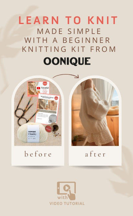 New Beginnings Cardigan - Beginner Knitting Kit with Videotutorial