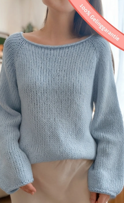 New Beginnings Sweater - Anfänger Strickset mit Videotutorial