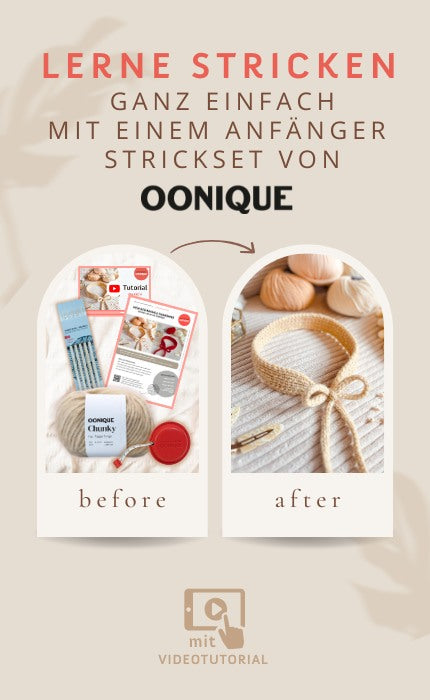 New Beginnings Haarband - Anfänger Strickset mit Videotutorial