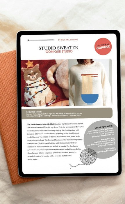 Studio Sweater with your desired motif - COOL WOOL BIG - Knitting kit