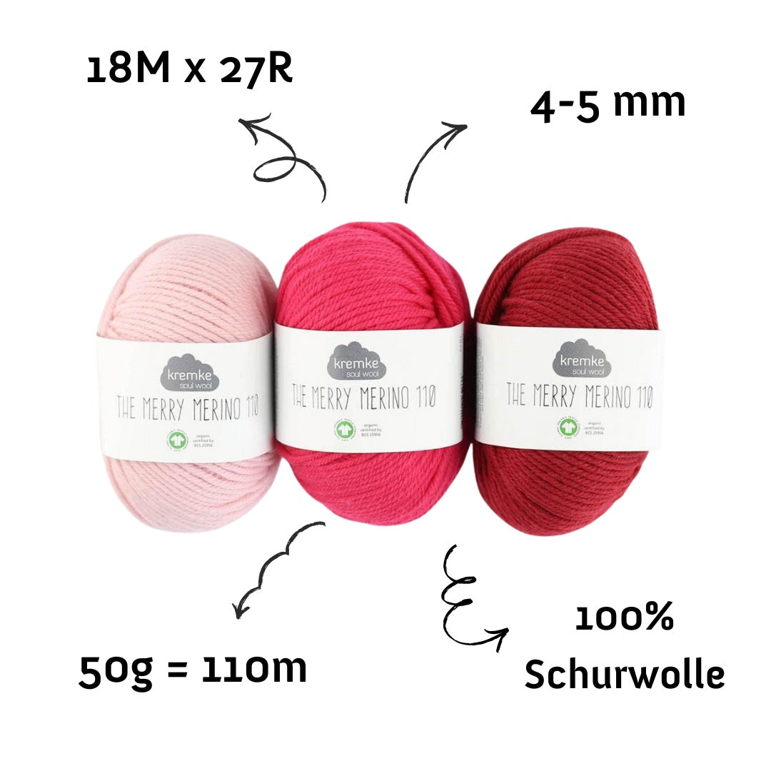 The Merry Merino 110 GOTS zertifizierte Wolle