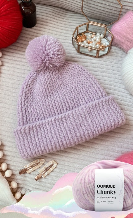 New Beginnings Mütze - Anfänger Strickset mit Videotutorial