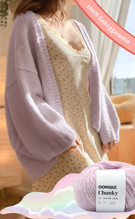 New Beginnings Cardigan - Anfänger Strickset mit Videotutorial