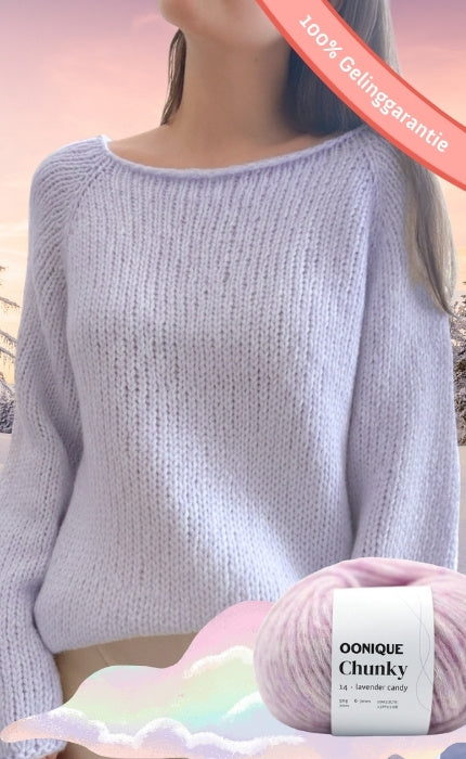 New Beginnings Sweater - Anfänger Strickset mit Videotutorial