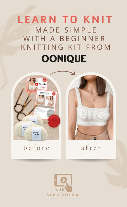 New Beginnings Top - Beginner Knitting Kit with Videotutorial