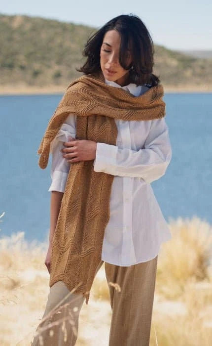 Amelia Schal - CHASKI MERINO COTTON LINEN BLEND - Strickpaket von AMANO jetzt online kaufen bei OONIQUE