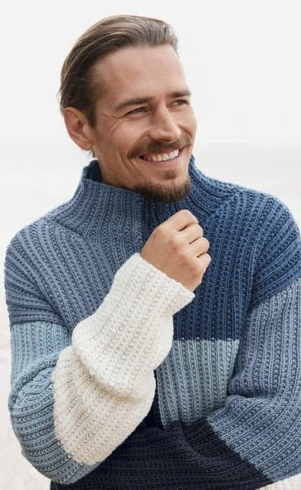 Colorblock Pullover - COOL WOOL BIG - Strickpaket von LANA GROSSA jetzt online kaufen bei OONIQUE