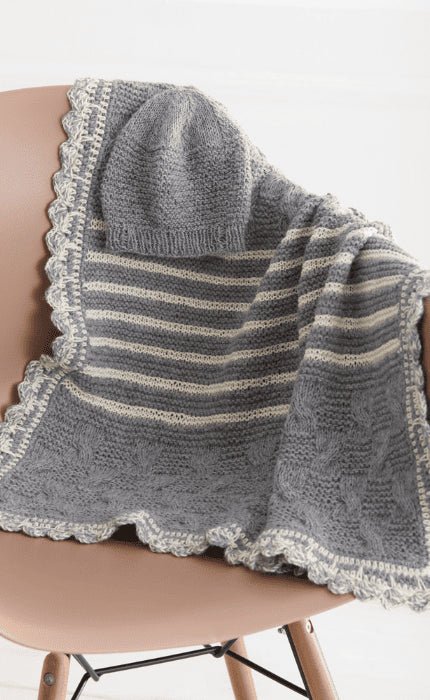 Decke mit Zopfmuster - COOL WOOL BABY - Strickpaket von LANA GROSSA jetzt online kaufen bei OONIQUE