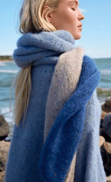 Diagonaler Schal - NATURAL SUPERKID TWEED - Strickpaket von LANA GROSSA jetzt online kaufen bei OONIQUE