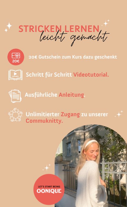 Digitaler Strickkurs: New Beginnings Cardigan - Anfängerkurs mit Videotutorial von OONIQUE STUDIO jetzt online kaufen bei OONIQUE