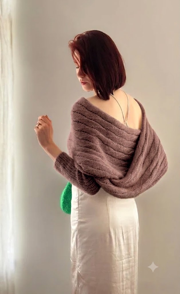 Fluffy Affair Bolero - The Merry Merino & Silky Kid - Knitting Kit