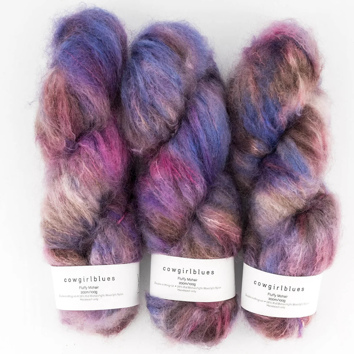 Fluffy Mohair Farbverlauf handgefärbt