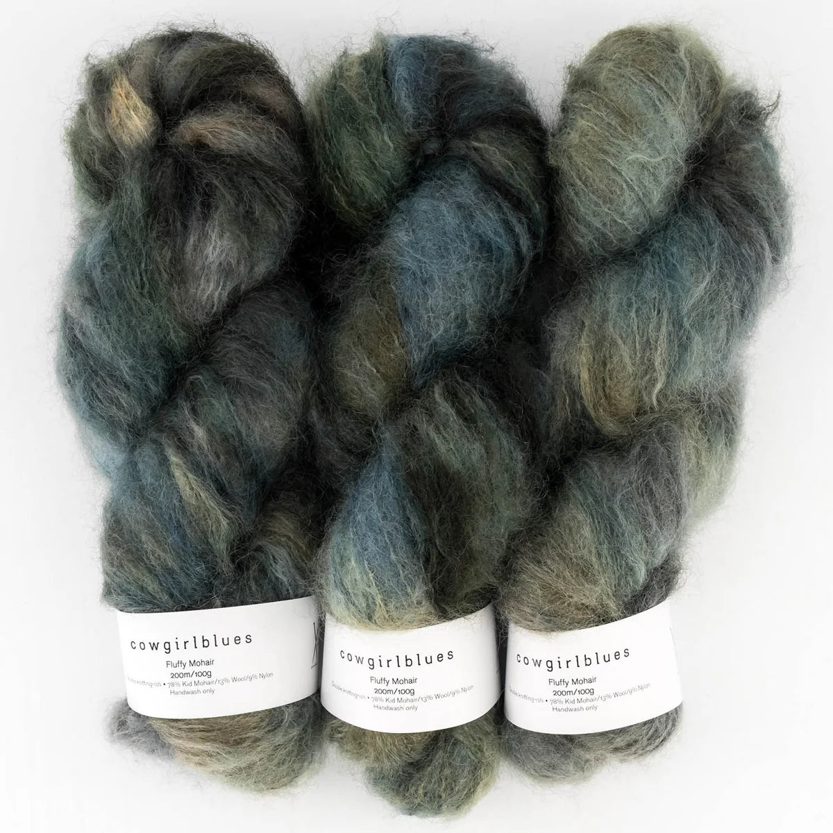 Fluffy Mohair Farbverlauf handgefärbt