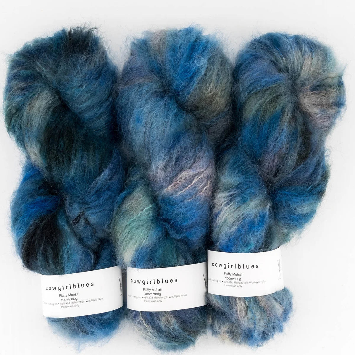 Fluffy Mohair Farbverlauf handgefärbt