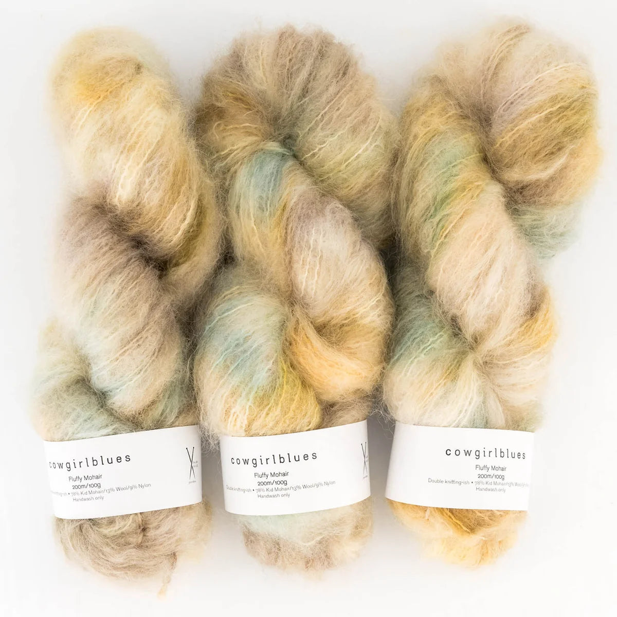 Fluffy Mohair Farbverlauf handgefärbt