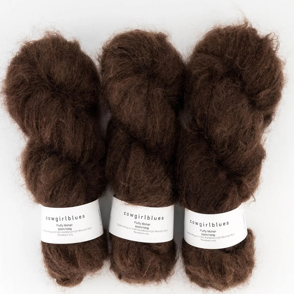 Fluffy Mohair solids handgefärbt