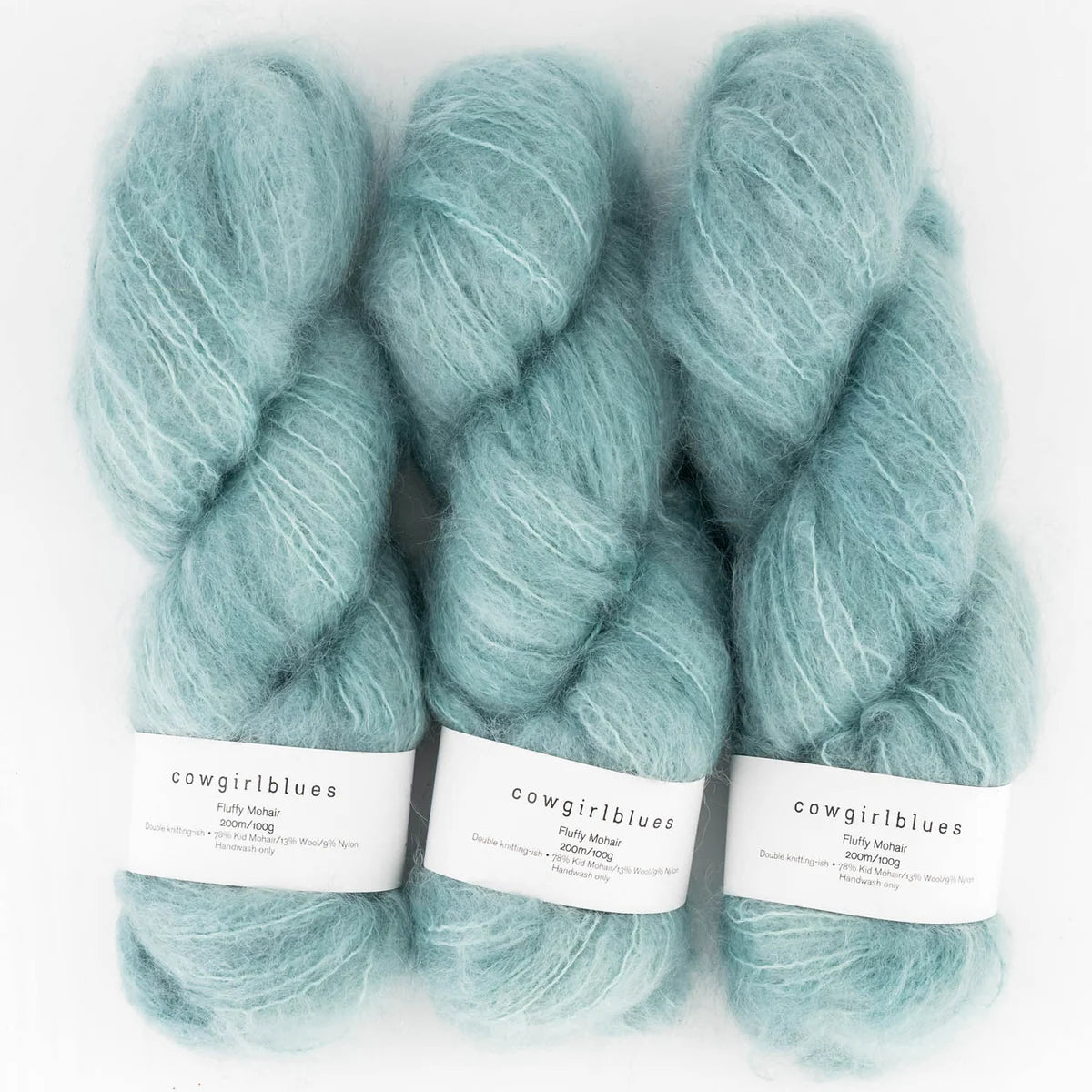 Fluffy Mohair solids handgefärbt