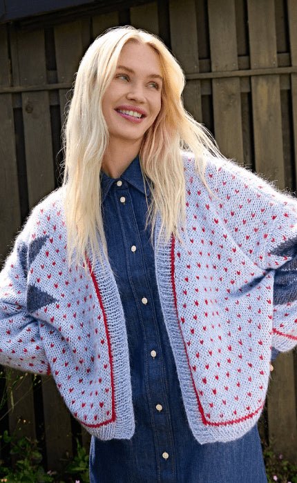 Jacquard - Cardigan - ECOPUNO & SILKHAIR - Strickpaket von LANA GROSSA jetzt online kaufen bei OONIQUE