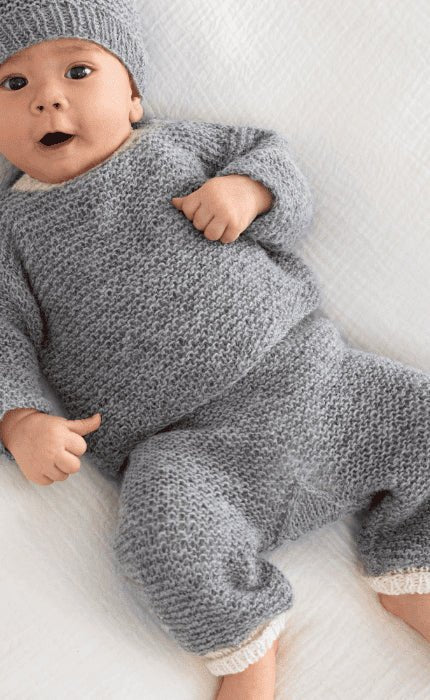 Kinderhose Kraus Rechts - COOL WOOL BABY - Strickpaket von LANA GROSSA jetzt online kaufen bei OONIQUE