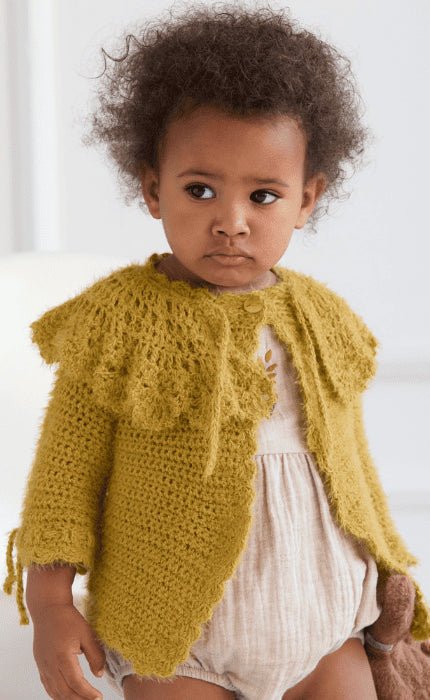 Kinderjacke mit Muschelborte - PER FORTUNA - Häkelpaket von LANA GROSSA jetzt online kaufen bei OONIQUE