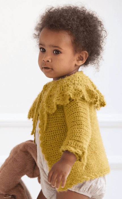 Kinderjacke mit Muschelborte - PER FORTUNA - Häkelpaket von LANA GROSSA jetzt online kaufen bei OONIQUE