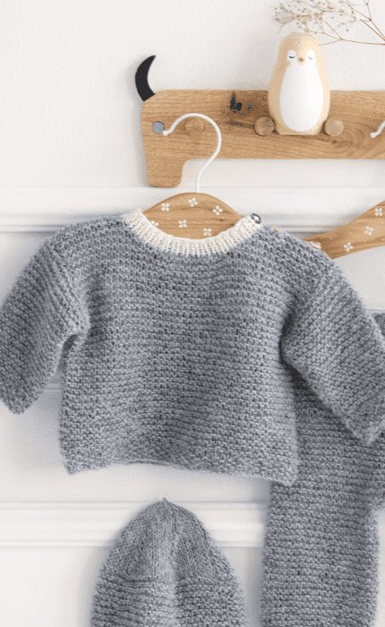 Kinderpullover Kraus Rechts - COOL WOOL BABY - Strickpaket von LANA GROSSA jetzt online kaufen bei OONIQUE