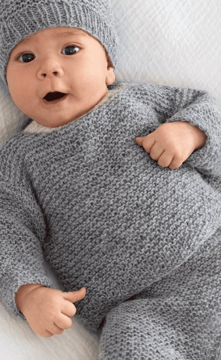 Kinderpullover Kraus Rechts - COOL WOOL BABY - Strickpaket von LANA GROSSA jetzt online kaufen bei OONIQUE