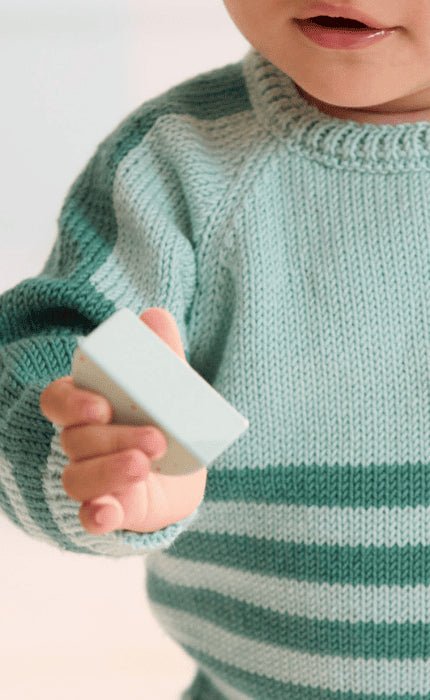 Kinderpullover mit Streifen - COOL WOOL - Strickpaket von LANA GROSSA jetzt online kaufen bei OONIQUE